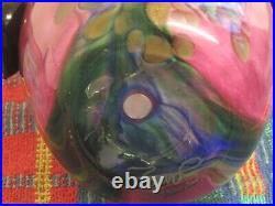 J. SANTOS Studio Handblown Multicoloured Vase With Serpent Applied, 1 Off J. SANTOS Studio Handblown Multicoloured Vase With Serpent Applied, 1 Off