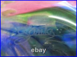 J. SANTOS Studio Handblown Multicoloured Vase With Serpent Applied, 1 Off J. SANTOS Studio Handblown Multicoloured Vase With Serpent Applied, 1 Off