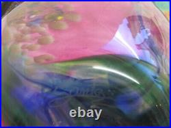 J. SANTOS Studio Handblown Multicoloured Vase With Serpent Applied, 1 Off J. SANTOS Studio Handblown Multicoloured Vase With Serpent Applied, 1 Off