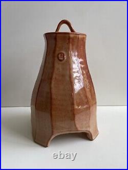 James Hake Studio Pottery Lidded Contemporary vessel. Stunning