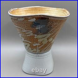 Jane Hamlyn MBE Studio Pottery Salt Glazed Stoneware Quatrefoil Vase