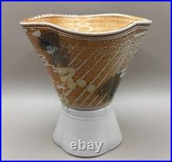 Jane Hamlyn MBE Studio Pottery Salt Glazed Stoneware Quatrefoil Vase