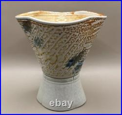 Jane Hamlyn MBE Studio Pottery Salt Glazed Stoneware Quatrefoil Vase