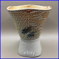 Jane Hamlyn MBE Studio Pottery Salt Glazed Stoneware Quatrefoil Vase