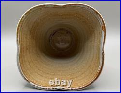 Jane Hamlyn MBE Studio Pottery Salt Glazed Stoneware Quatrefoil Vase