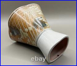 Jane Hamlyn MBE Studio Pottery Salt Glazed Stoneware Quatrefoil Vase