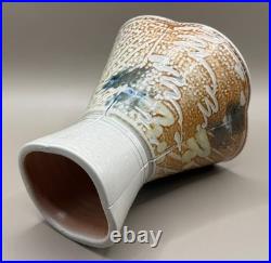 Jane Hamlyn MBE Studio Pottery Salt Glazed Stoneware Quatrefoil Vase
