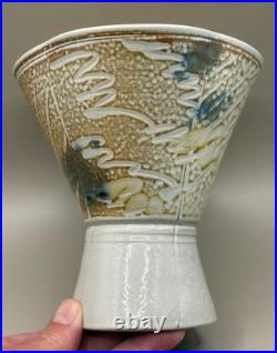 Jane Hamlyn MBE Studio Pottery Salt Glazed Stoneware Quatrefoil Vase