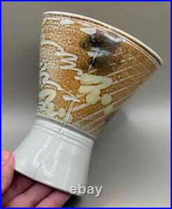 Jane Hamlyn MBE Studio Pottery Salt Glazed Stoneware Quatrefoil Vase