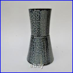 Jane Hamlyn MBE, studio pottery salt glazed stoneware vase, c1990