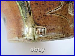 Jane Hamlyn MBE, vintage British studio pottery salt glazed jar and cover, c1979