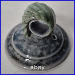 Jane Hamlyn Studio Pottery Teapot Salt Glazed Incised Signed Stoneware 18cmH