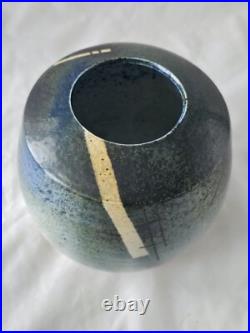 Jane searle de grey studio pottery vase, modernist shape, surrealist in style Jane searle de grey studio pottery vase, modernist shape, surrealist in style