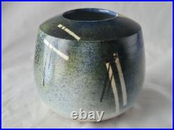 Jane searle de grey studio pottery vase, modernist shape, surrealist in style Jane searle de grey studio pottery vase, modernist shape, surrealist in style