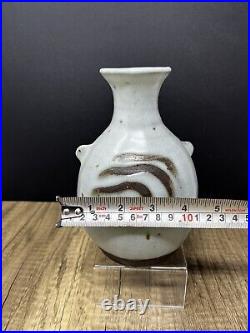Janet Leach lugged stoneware vase for Leach pottery