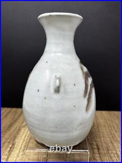 Janet Leach lugged stoneware vase for Leach pottery