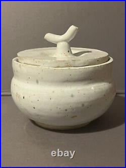 Japanese Contemporary Studio Pottery lidded pot impressed mark leach era