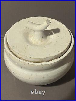 Japanese Contemporary Studio Pottery lidded pot impressed mark leach era