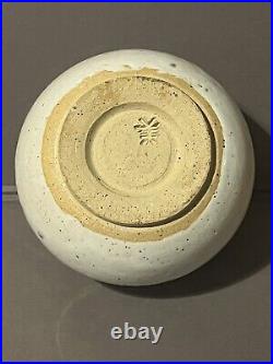 Japanese Contemporary Studio Pottery lidded pot impressed mark leach era