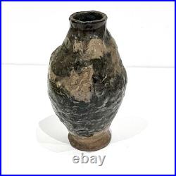 Japanese Kyoto Studio Pottery Vase by Masafumi Fujihira Kyoto Ceramic Tomobako
