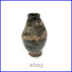 Japanese Kyoto Studio Pottery Vase by Masafumi Fujihira Kyoto Ceramic Tomobako