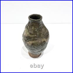Japanese Kyoto Studio Pottery Vase by Masafumi Fujihira Kyoto Ceramic Tomobako