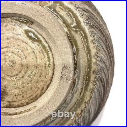 Japanese Shigaraki Ware Vase Hanaire Kaki Signed Studio Pottery with Tomobako