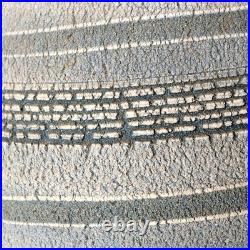 Japanese Studio Pottery Vase Sen no Tsubo Signed Sato Miki Aizu Ceramic withBox