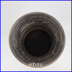 Jason Wason Studio Pottery Vase Ovoid Form Incised Bands & 2 Lugs 34cm Jason Wason Studio Pottery Vase Ovoid Form Incised Bands & 2 Lugs 34cm
