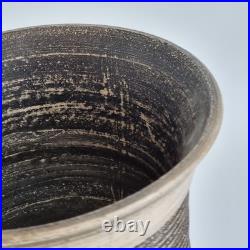 Jason Wason Studio Pottery Vase Ovoid Form Incised Bands & 2 Lugs 34cm Jason Wason Studio Pottery Vase Ovoid Form Incised Bands & 2 Lugs 34cm