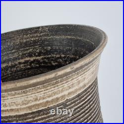 Jason Wason Studio Pottery Vase Ovoid Form Incised Bands & 2 Lugs 34cm Jason Wason Studio Pottery Vase Ovoid Form Incised Bands & 2 Lugs 34cm