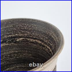 Jason Wason Studio Pottery Vase Ovoid Form Incised Bands & 2 Lugs 34cm Jason Wason Studio Pottery Vase Ovoid Form Incised Bands & 2 Lugs 34cm