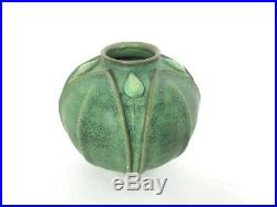 Jemerick Arts & Clay Co Pottery Matte Green Vase -signed Dated 1999