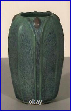 Jemerick Pottery Grueby Arts & Crafts Style Vase Matte Green 4-1/2 inches