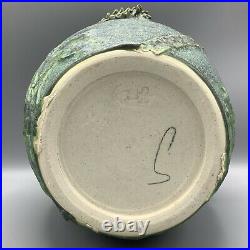 Jemerick Signed 13 Arts & Crafts White Pine Pottery Vase Vessel Gruebyesque