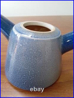 Jeremy Nichols, studio pottery salt glazed teapot. Impressed mark