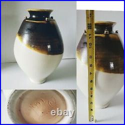 Jim Connell Rare Handcrafted Early Hand Signed Large 13 Studio Pottery Art Vase