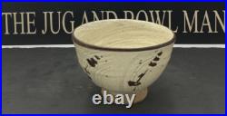 Jim Malone Stoneware Brushed Glaze With Floral Motif Footed Bowl 13.5 CM Diam Jim Malone Stoneware Brushed Glaze With Floral Motif Footed Bowl 13.5 CM Diam