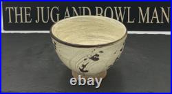Jim Malone Stoneware Brushed Glaze With Floral Motif Footed Bowl 13.5 CM Diam Jim Malone Stoneware Brushed Glaze With Floral Motif Footed Bowl 13.5 CM Diam