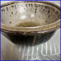 Jim Malone Stoneware Cut Sided Footed Bowl 13 CM Dia With Gold Metallic Jim Malone Stoneware Cut Sided Footed Bowl 13 CM Dia With Gold Metallic