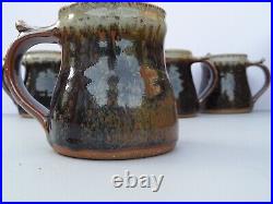 Jim Malone at Ainstable Studio Pottery 4 x tankards 10 cms High
