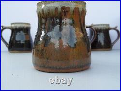 Jim Malone at Ainstable Studio Pottery 4 x tankards 10 cms High