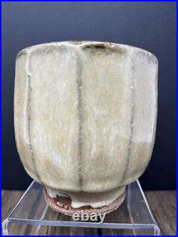 Jim Malone yunomi (tea bowl) Lessonhall pottery, cut sided #343