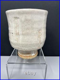 Jim Malone yunomi (tea bowl) Shino Glaze for Lessonhall Pottery #222