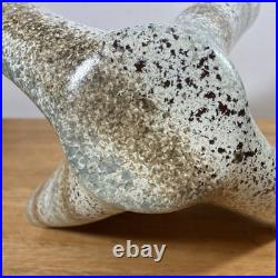 Jo Downs Artisan Fold Form Fused Glass Vase Unique Cornwall Studio Piece 25cm