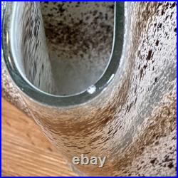 Jo Downs Artisan Fold Form Fused Glass Vase Unique Cornwall Studio Piece 25cm