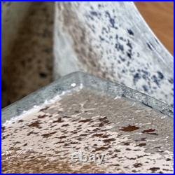 Jo Downs Artisan Fold Form Fused Glass Vase Unique Cornwall Studio Piece 25cm