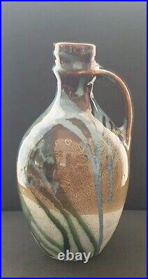 John Bedding studio pottery vase with drip decoration. 26cm John Bedding studio pottery vase with drip decoration. 26cm