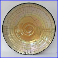 John Dunn, British studio pottery large raku bowl, c2000