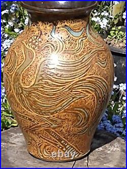 John Eggerton, Studio pottery, Sgraffito Crane decorated Vase